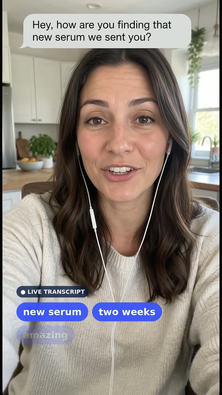 A shopper being interviewed on her phone